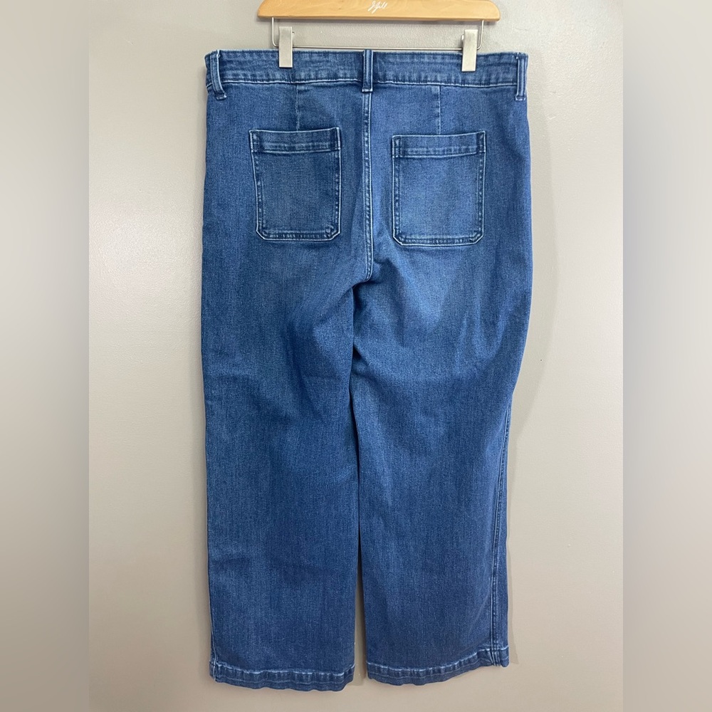 Old Navy size 16 extra high rise wide leg Jean denim - Picture 2 of 11